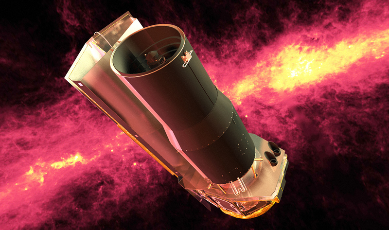 Representación artística del telescopio espacial Spitzer. Foto: NASA